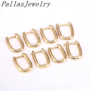 10Pairs Oval Hoop Earrings Ear Clips Women Jewelry