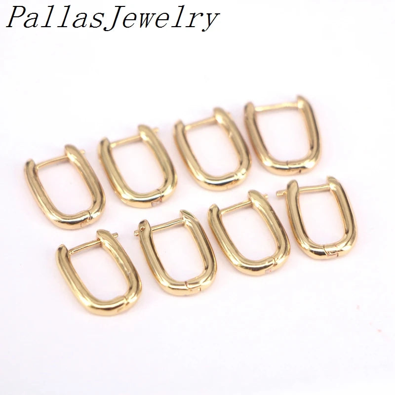 10Pairs Oval Hoop Earrings Ear Clips Women Jewelry