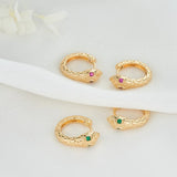 Snake Ear Clip Geometric Zircon Earrings Wedding Gift