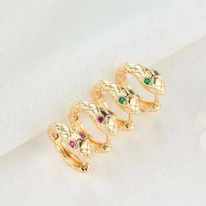 Snake Ear Clip Geometric Zircon Earrings Wedding Gift