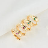 Snake Ear Clip Geometric Zircon Earrings Wedding Gift