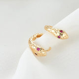 Snake Ear Clip Geometric Zircon Earrings Wedding Gift