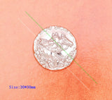 10Pc 30Mm Bling Silver Western Cowboy Horse Head Rodeo Conchos
