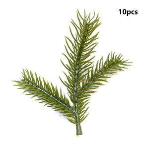 10Pc Artificial Pine Needles Branches Christmas Ornaments Home Decor DIY