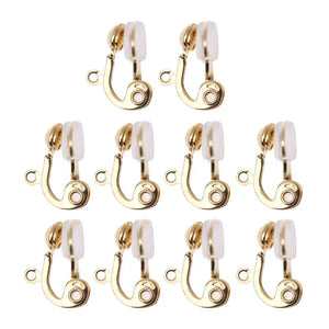 10Pc Clip-on Earring Converter Non-pierced Ear Hoop Comfort Cushion