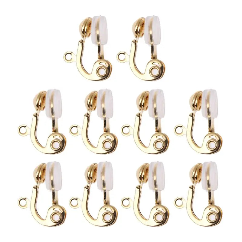 10Pc Clip-on Earring Converter Non-pierced Ear Hoop Comfort Cushion