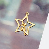 10Pc Fairy Star Resin Frame Pendant for Jewelry Making