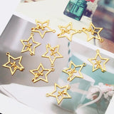 10Pc Fairy Star Resin Frame Pendant for Jewelry Making
