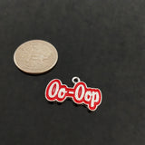 Greek Sorority Letter Red Enamel Charm Bracelet Necklace