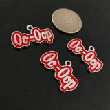 Greek Sorority Letter Red Enamel Charm Bracelet Necklace
