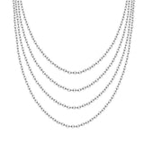 10Pc/Lot Stainless Steel Link Necklaces Silver Plated No Fade O Chain Pendant