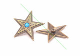 10Pc Western Texas Brass Star Leathercraft Concho Screwback