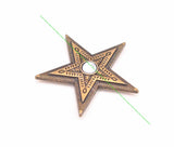 10Pc Western Texas Brass Star Leathercraft Concho Screwback