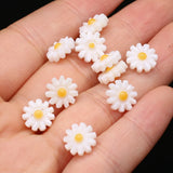 10Pcs Natural Flower Mother Of Pearl Shell Beads 10/12mm For DIY Necklace