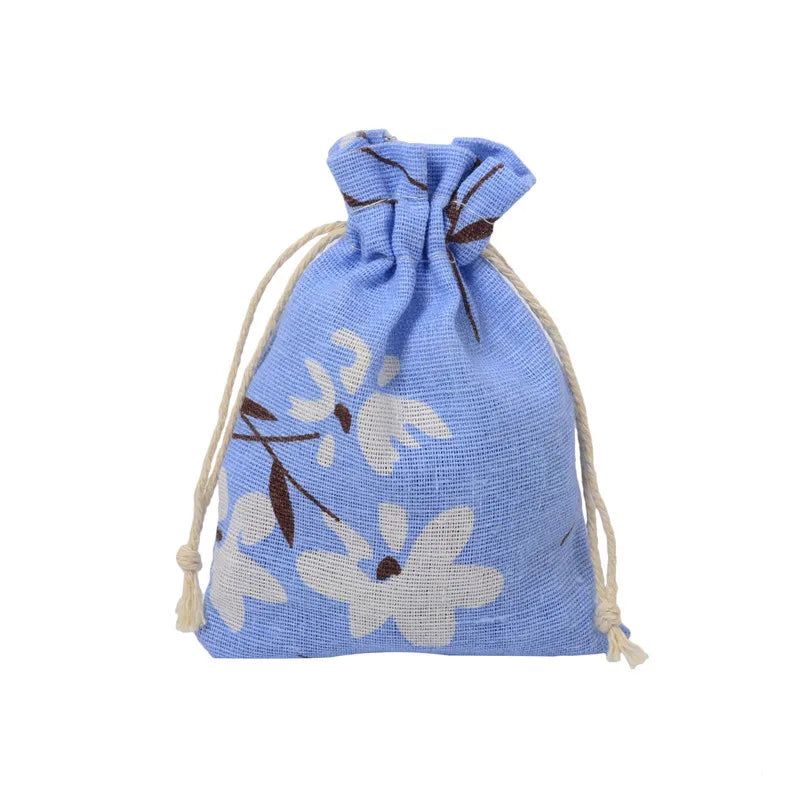 10Pcs Natural Cotton Bags for Wedding Gift Drawstring Sachet