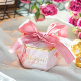 10Pcs Wedding Candy Box Portable Hand Hexagonal Candy Box - Creative Supplies