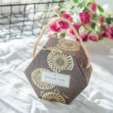 10Pcs Wedding Candy Box Portable Hand Hexagonal Candy Box - Creative Supplies