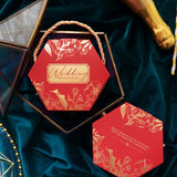 10Pcs Wedding Candy Box Portable Hand Hexagonal Candy Box - Creative Supplies