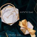 10Pcs Wedding Candy Box Portable Hand Hexagonal Candy Box - Creative Supplies