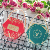10Pcs Wedding Candy Box Portable Hand Hexagonal Candy Box - Creative Supplies