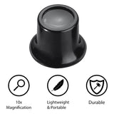 10Pcs 10X Jeweler's Loupe Magnifier Monocle For Watch Repair, Diamonds, Coins