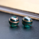 10Pcs Multicolor Striped Lampwork Glass Beads for Jewelry Making