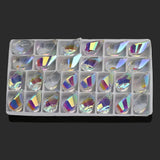 10Pcs Crystal Glass Teardrop Beads Jewelry Making Earring Necklace DIY