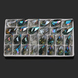 10Pcs Crystal Glass Teardrop Beads Jewelry Making Earring Necklace DIY