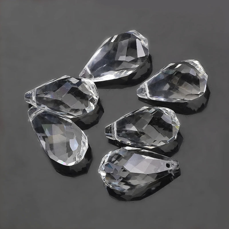 10Pcs Crystal Glass Teardrop Beads Jewelry Making Earring Necklace DIY