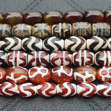 10Pcs Ancient Tibet Dzi Agates Beads 11-12X15-16mm