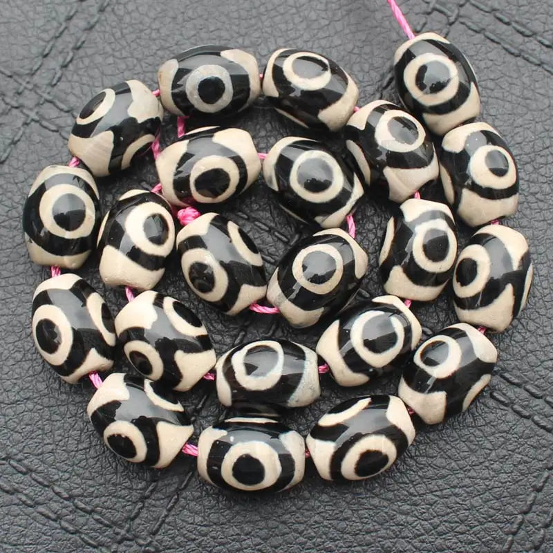 10Pcs Ancient Tibet Dzi Agates Beads 11-12X15-16mm