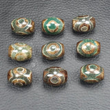 10Pcs Ancient Tibet Dzi Agates Beads 11-12X15-16mm