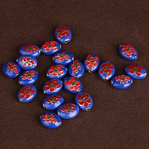 10Pcs 11*14 mm Copper Alloy Metal Spacers Oil Drop Flower Beads