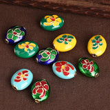 10Pcs 11*14 mm Copper Alloy Metal Spacers Oil Drop Flower Beads