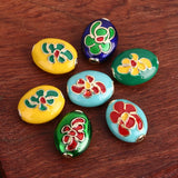 10Pcs 11*14 mm Copper Alloy Metal Spacers Oil Drop Flower Beads