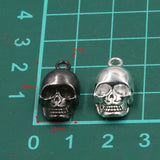 10PCS 11*20mm Skull Ghost Head Charms Halloween Pendants DIY Jewelry Findings