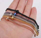 10Pcs 11.5cm Adjustable Stainless Steel Chain Slider for DIY Bracelet
