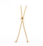 10Pcs 11.5cm Adjustable Stainless Steel Chain Slider for DIY Bracelet