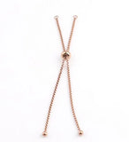 10Pcs 11.5cm Adjustable Stainless Steel Chain Slider for DIY Bracelet