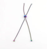 10Pcs 11.5cm Adjustable Stainless Steel Chain Slider for DIY Bracelet