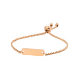 10Pcs Bar Charm Bracelets Stainless Steel Women's Jewelry