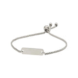 10Pcs Bar Charm Bracelets Stainless Steel Women's Jewelry