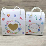 10Pcs Kraft Paper Box DIY Window Candy Bag Box