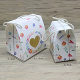10Pcs Kraft Paper Box DIY Window Candy Bag Box