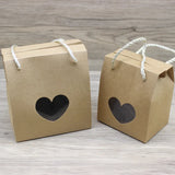 10Pcs Kraft Paper Box DIY Window Candy Bag Box