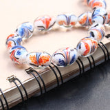 10Pcs 12*16mm Lampwork Glass Beads Orange Oval Charm Beads