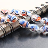10Pcs 12*16mm Lampwork Glass Beads Orange Oval Charm Beads