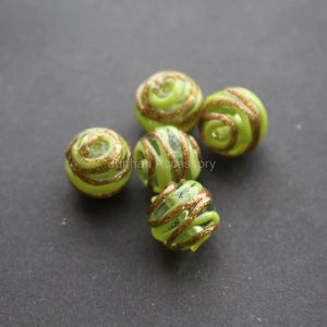 10Pcs 12mm 14mm Multi-color Glass Lampwork Wire Beads for Jewelry Making