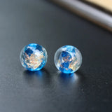 10Pcs Lampwork Glass Beads Ocean Round Charms for Jewelry Makin