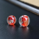 10Pcs 12mm 14mm Round Red Lampwork Glass Beads for jewelry making